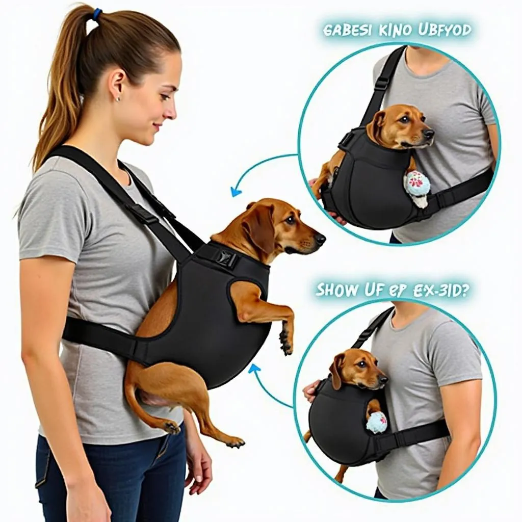 Dog sling carrier for comfortable travel and bonding