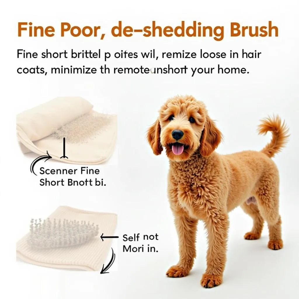 De-Shedding Brush for Minimizing Goldendoodle Hair Loss