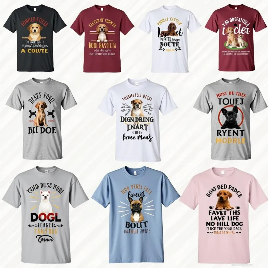 A variety of Got That Dog In Me shirts for men, women, and children