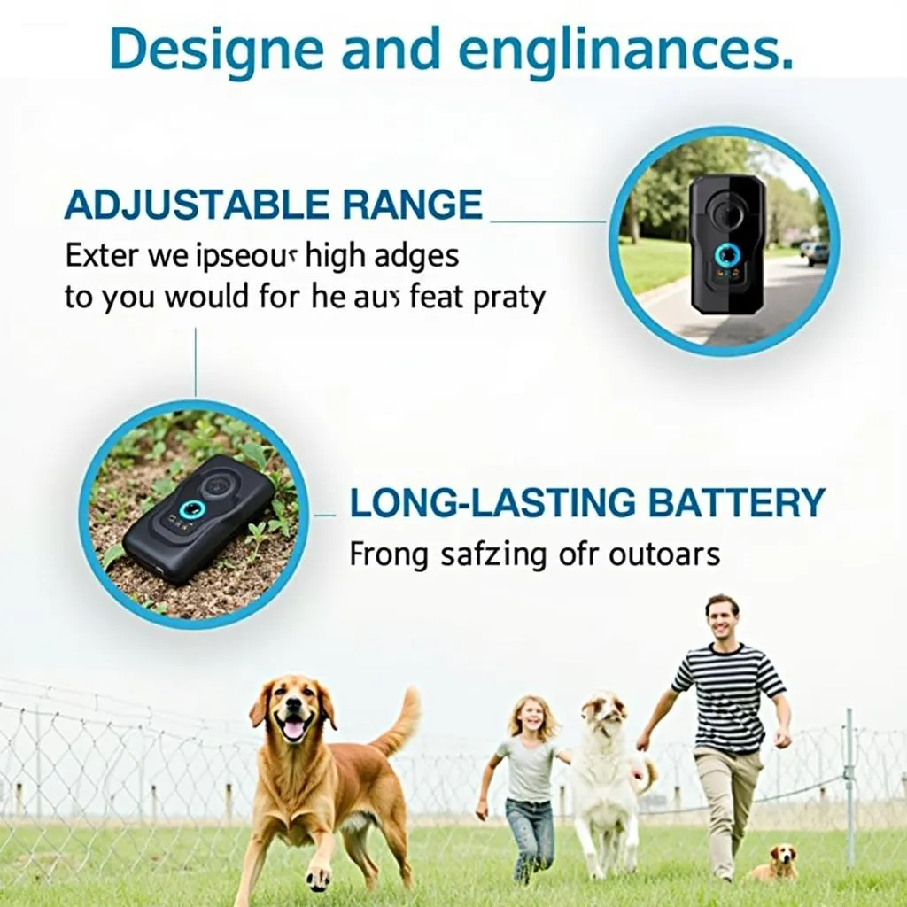 GPS dog fence with adjustable range and long-lasting battery