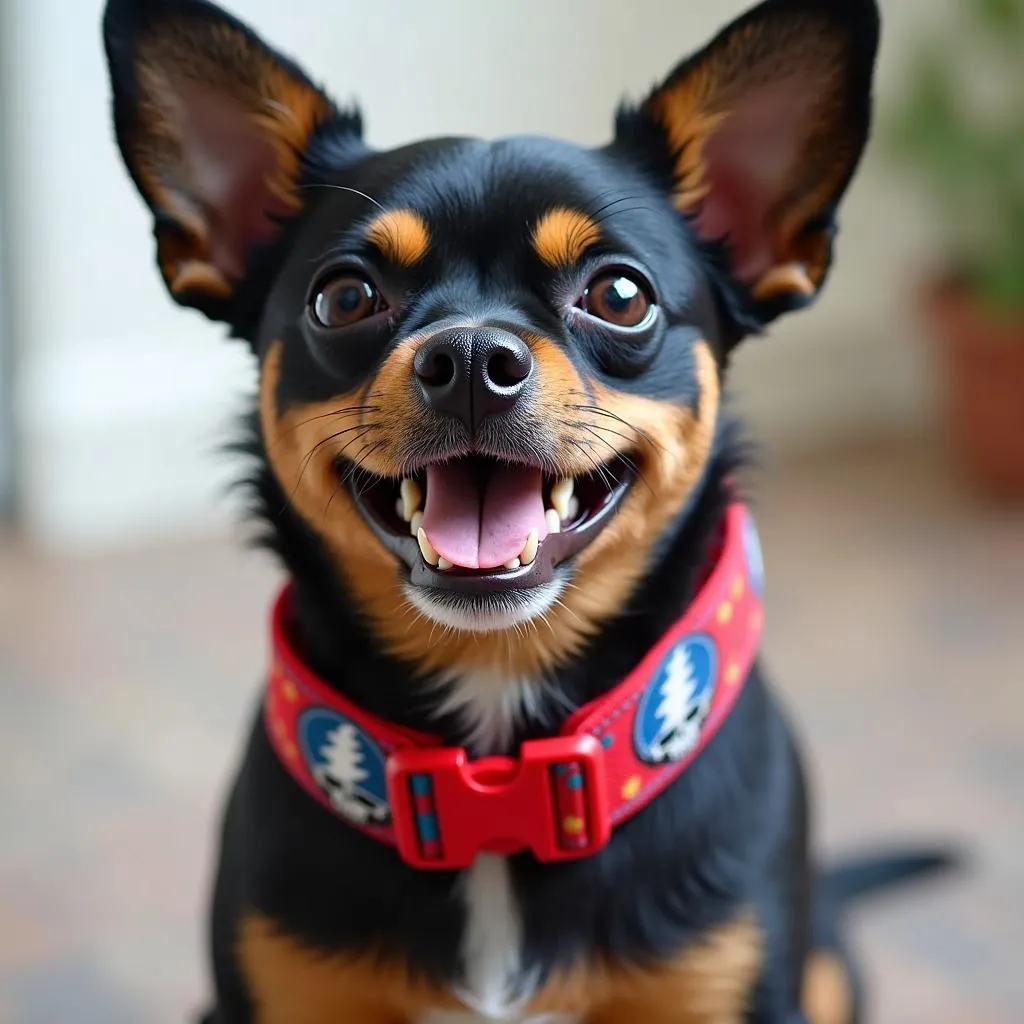 Colorful Grateful Dead Dog Collar for Small Breeds