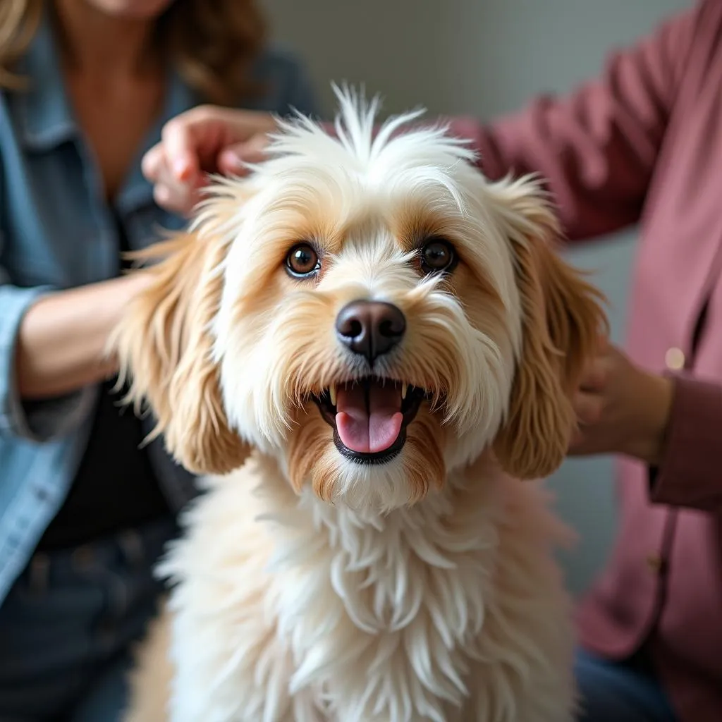 Grooming an older dog at home