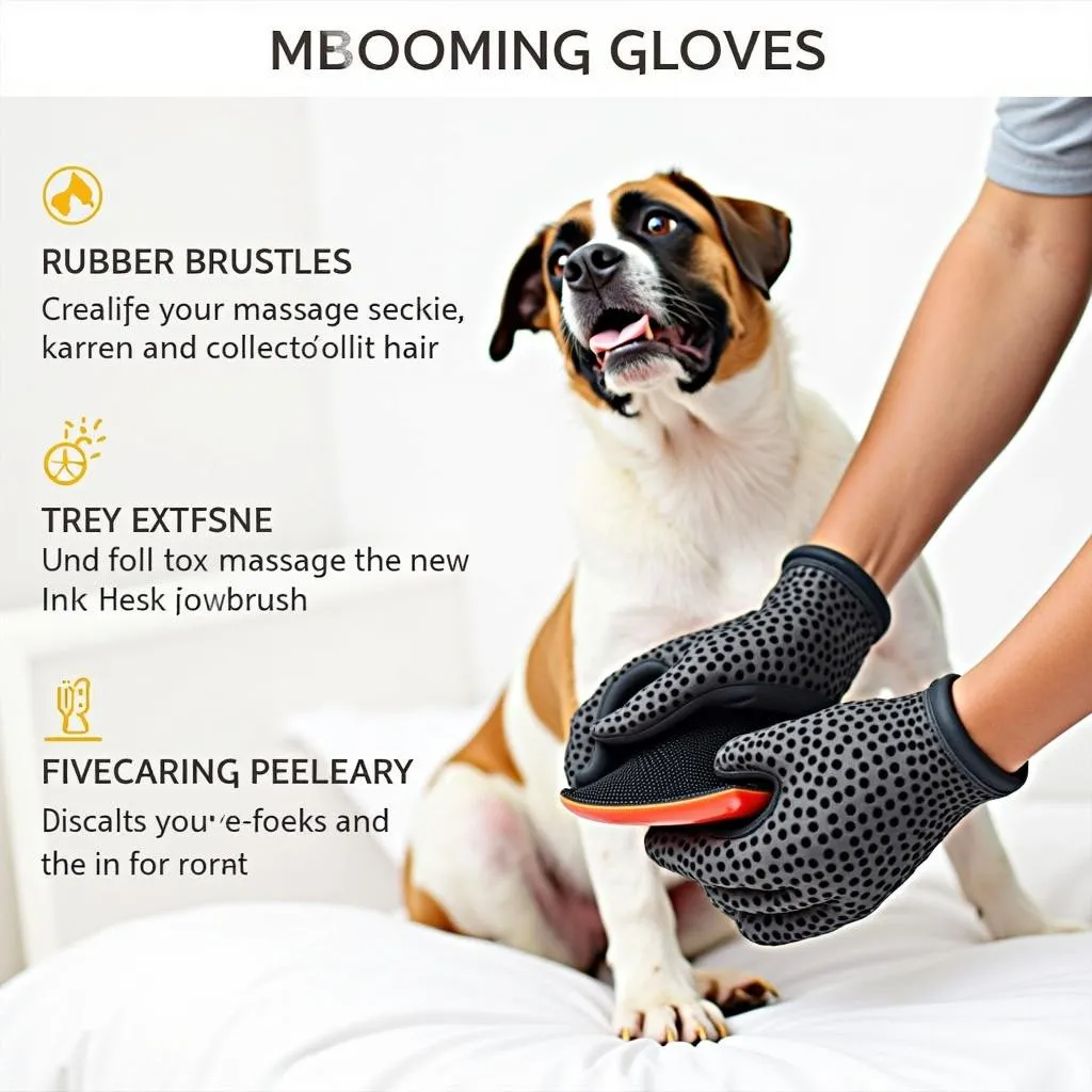 Grooming glove for boxer dogs