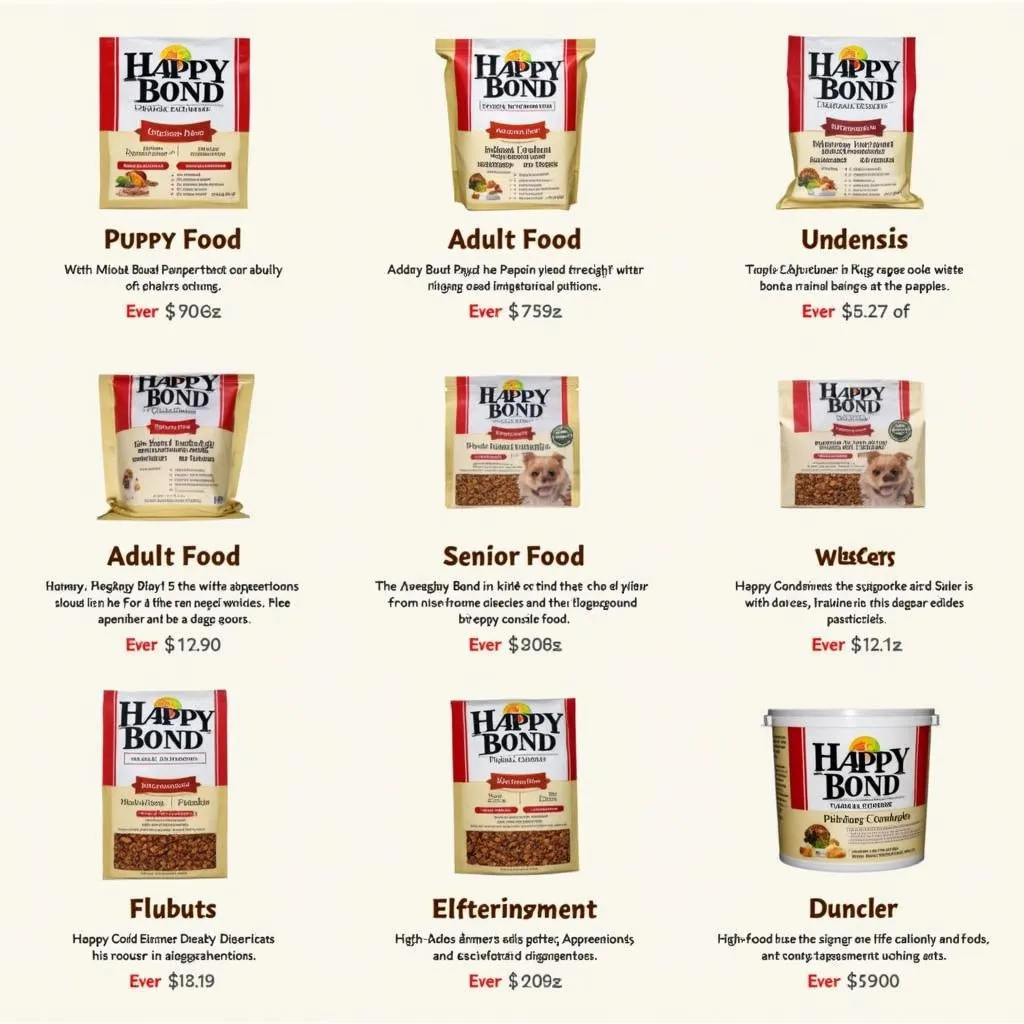 Happy Bond Dog Food Variety Options