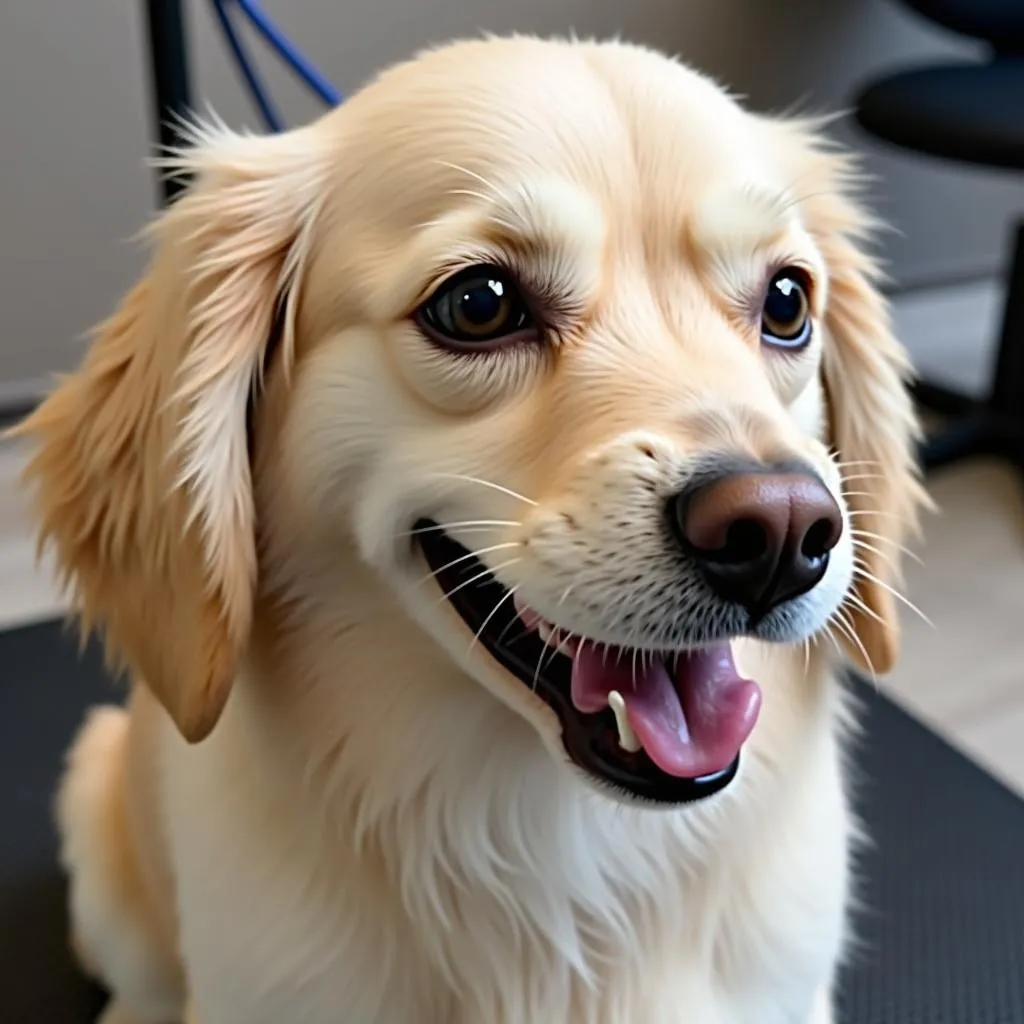 Happy dog after grooming in Westbury