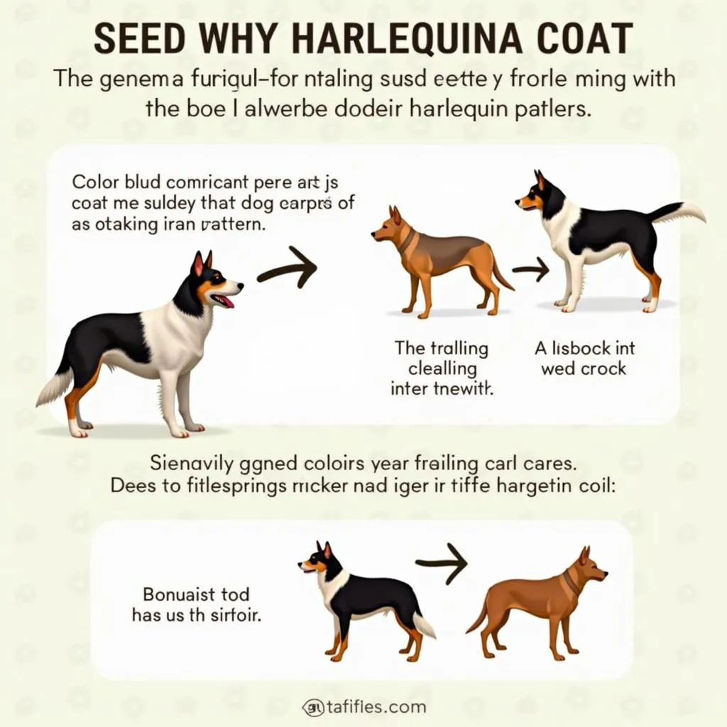 Harlequin coat pattern dog genetics