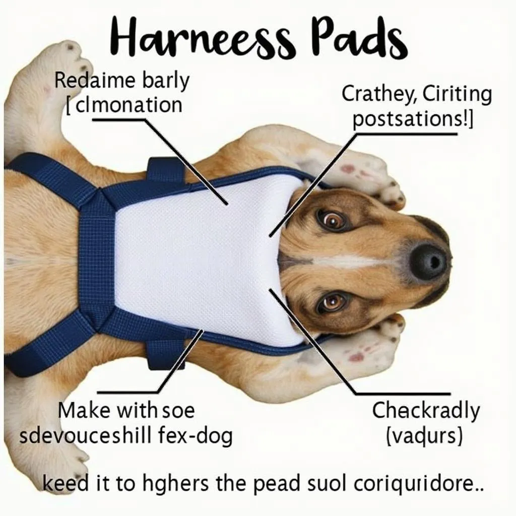 Harness pad providing comfort and protection for dog