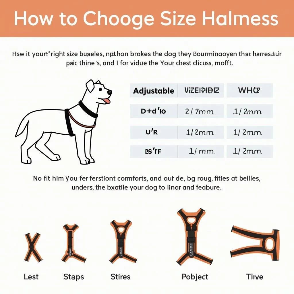 Dog harness size guide for medium size dogs