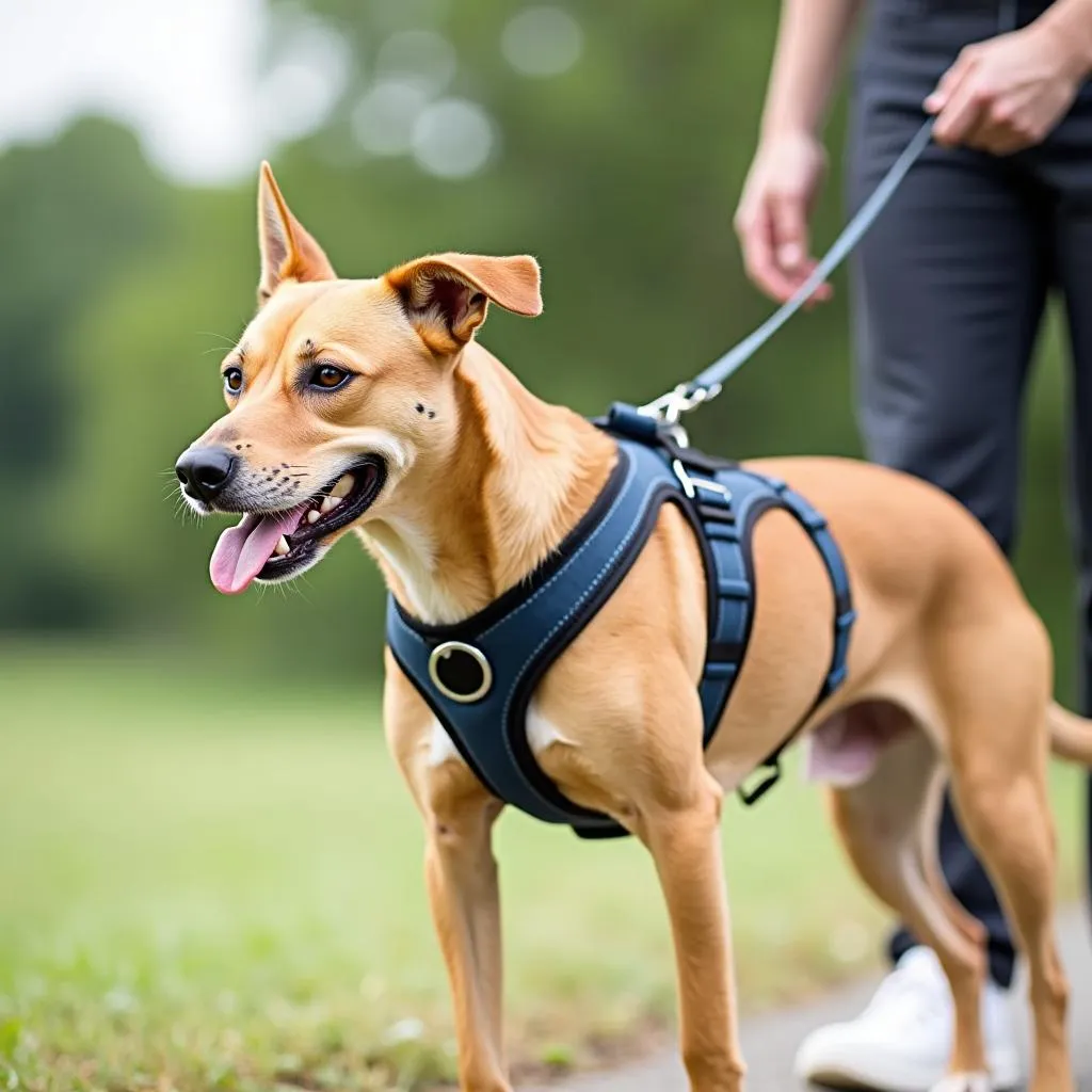 Harness for dogs with trachea problems