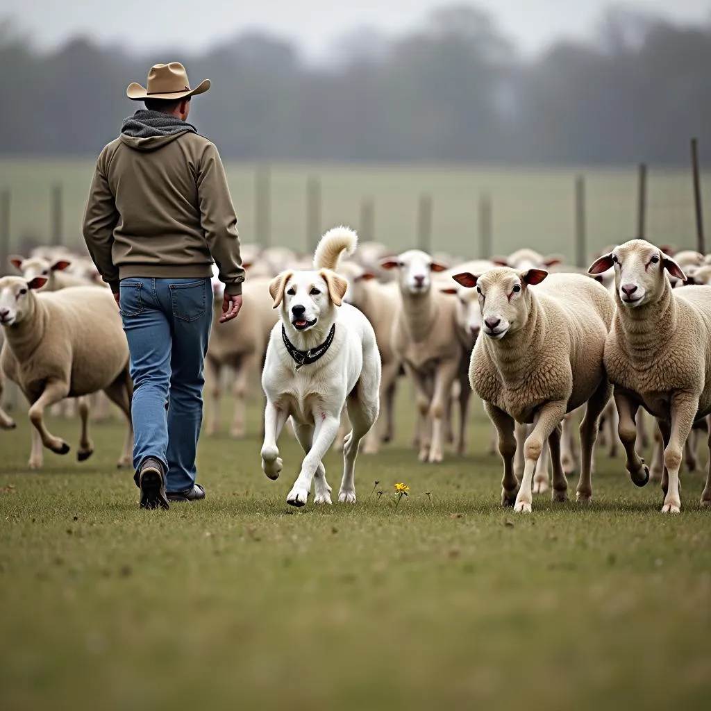 Herding dog competition