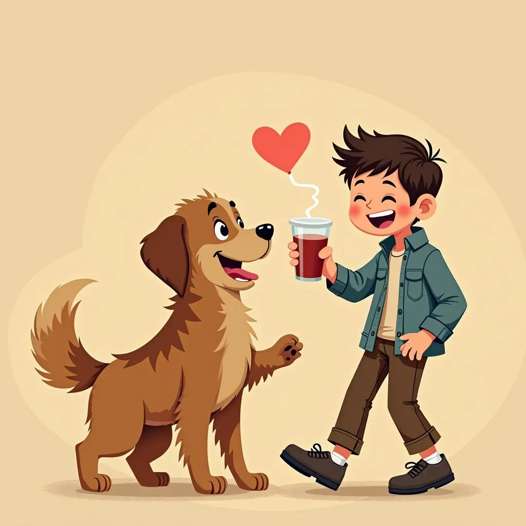 Dog Owner Enjoying Playful Time with Their Canine Companion