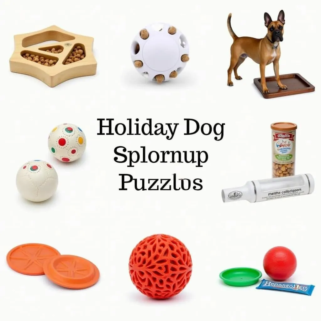 Different types of holiday dog puzzles