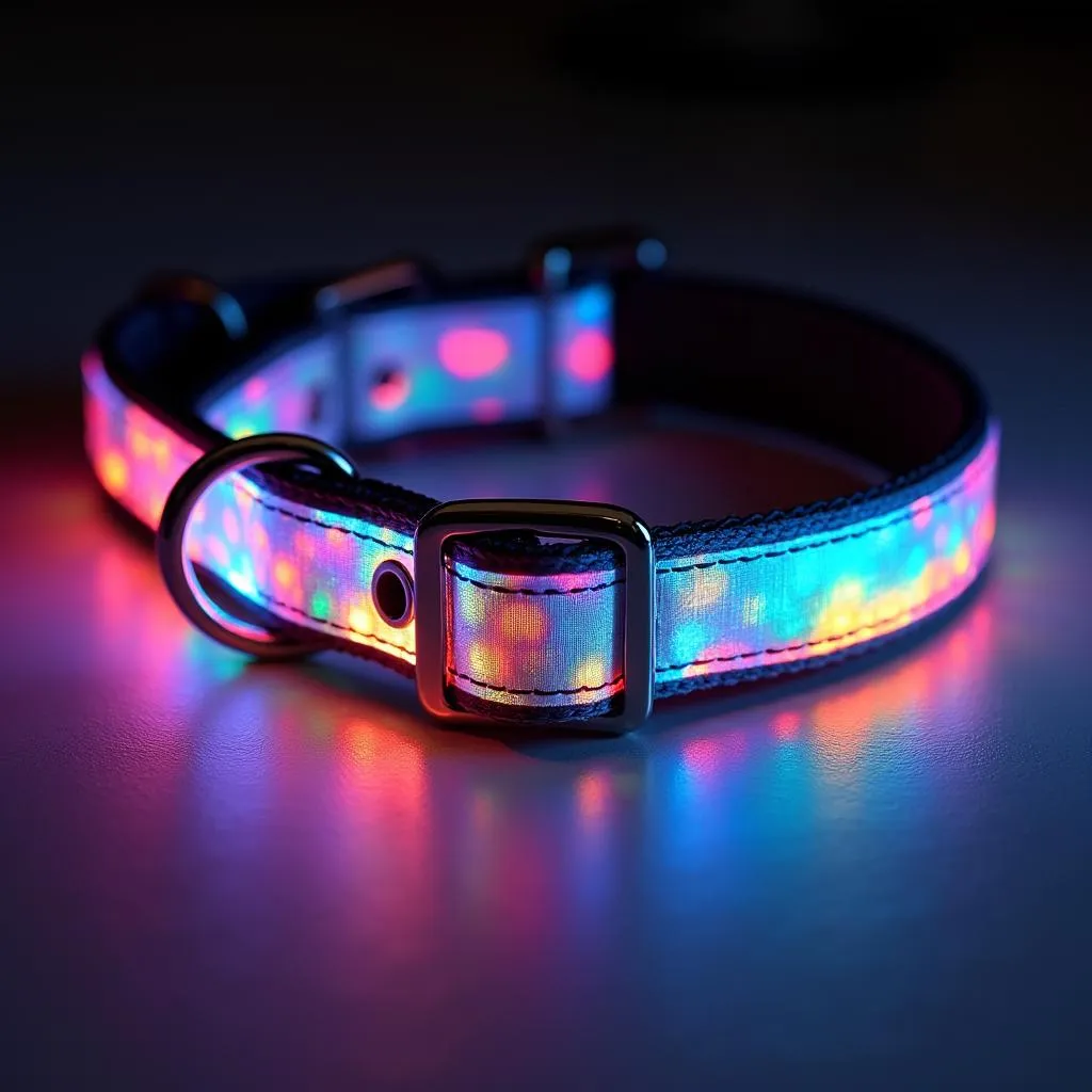 Holographic Dog Collar - Rainbow Effect