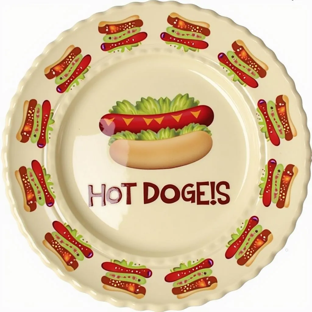 variety of hot dog plate designs