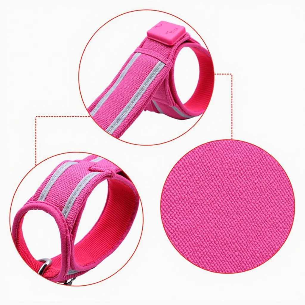 A stylish and safe hot pink dog harness