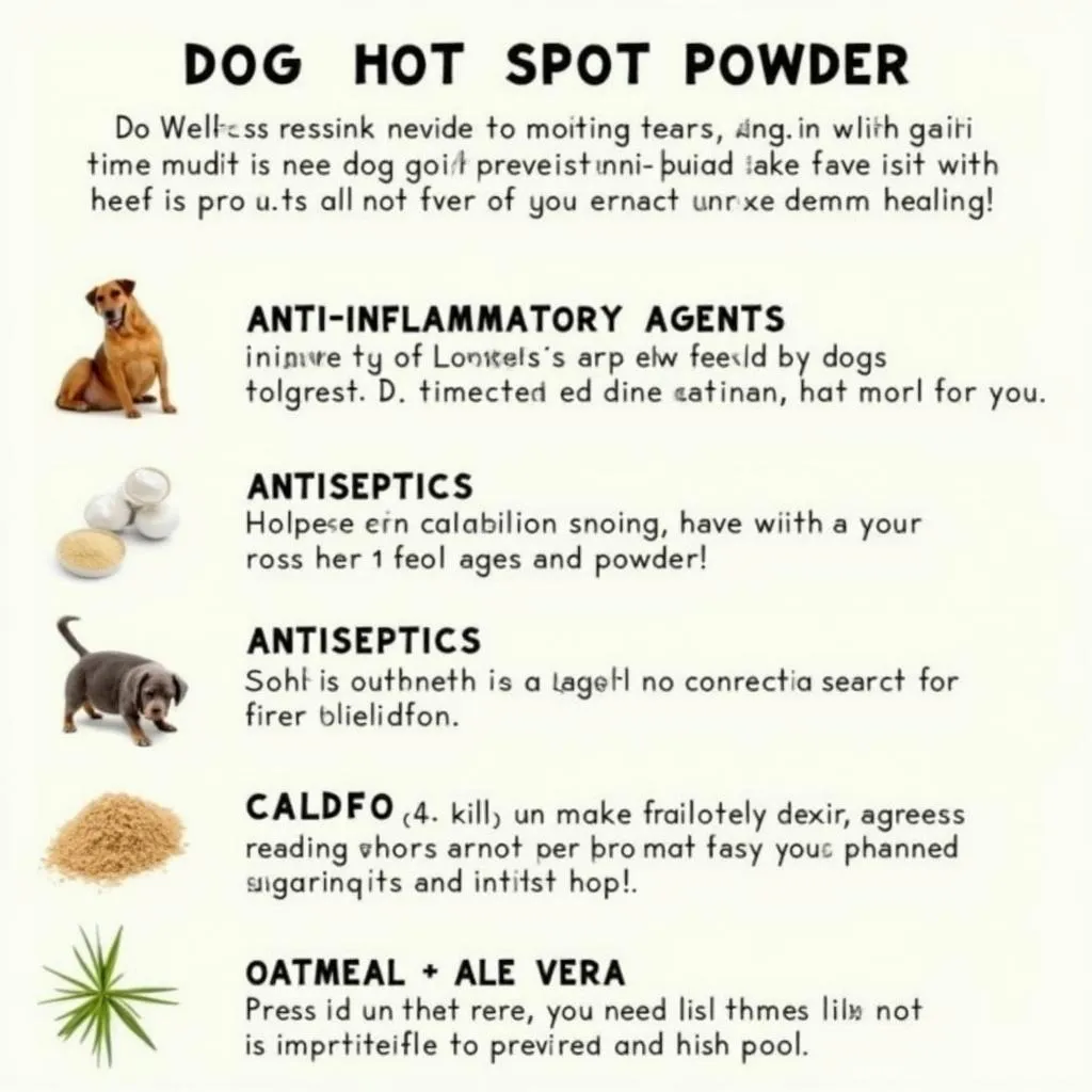 Dog Hot Spot Powder Ingredients: A Detailed Overview