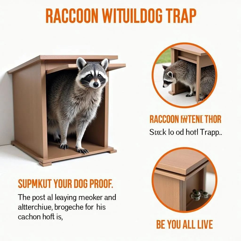 Humane dog proof coon trap set