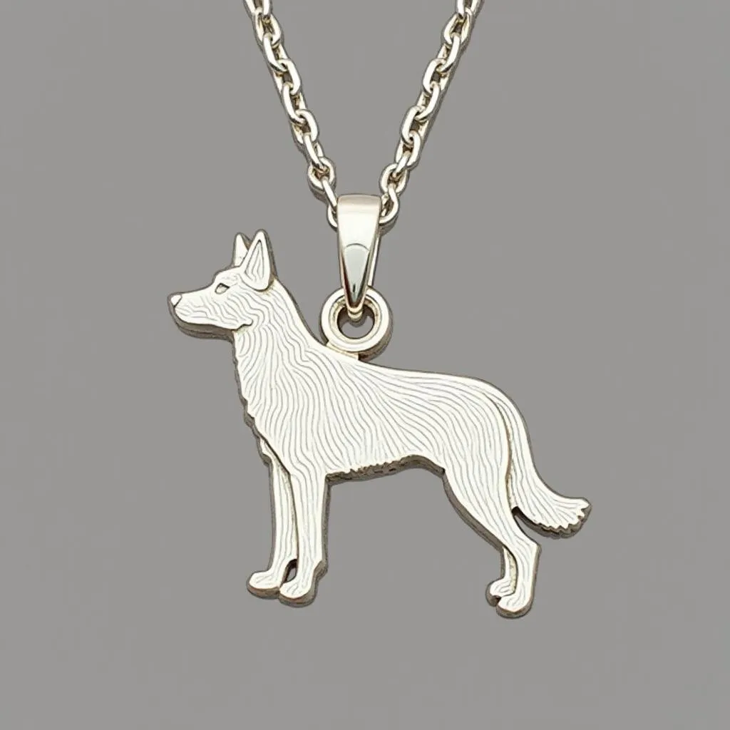 Husky dog pendant necklace with a delicate silver chain