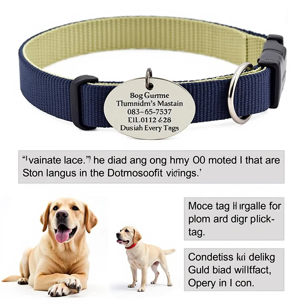 Personalized ID Dog Collar for a Golden Retriever