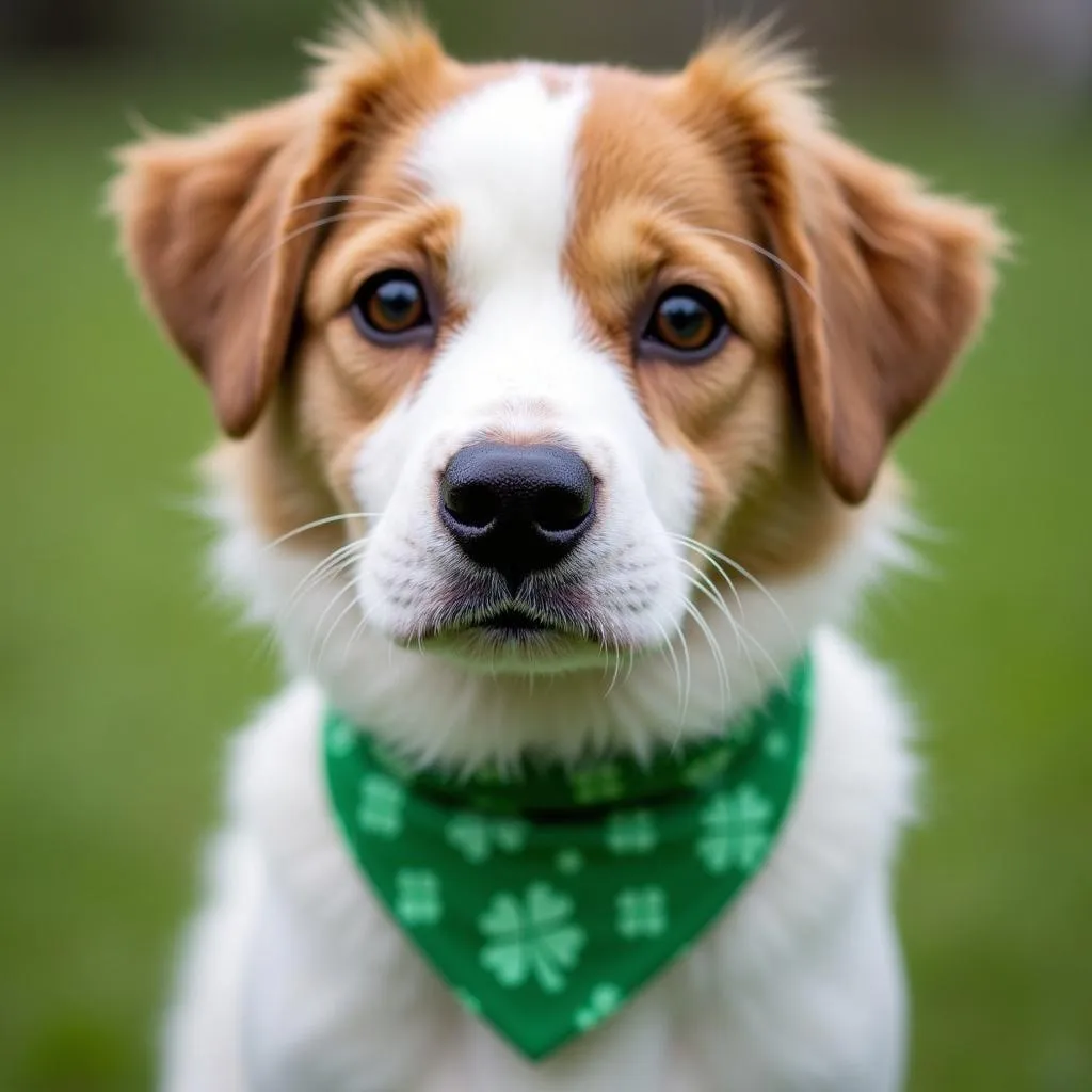 Irish Dog Bandana Shamrock