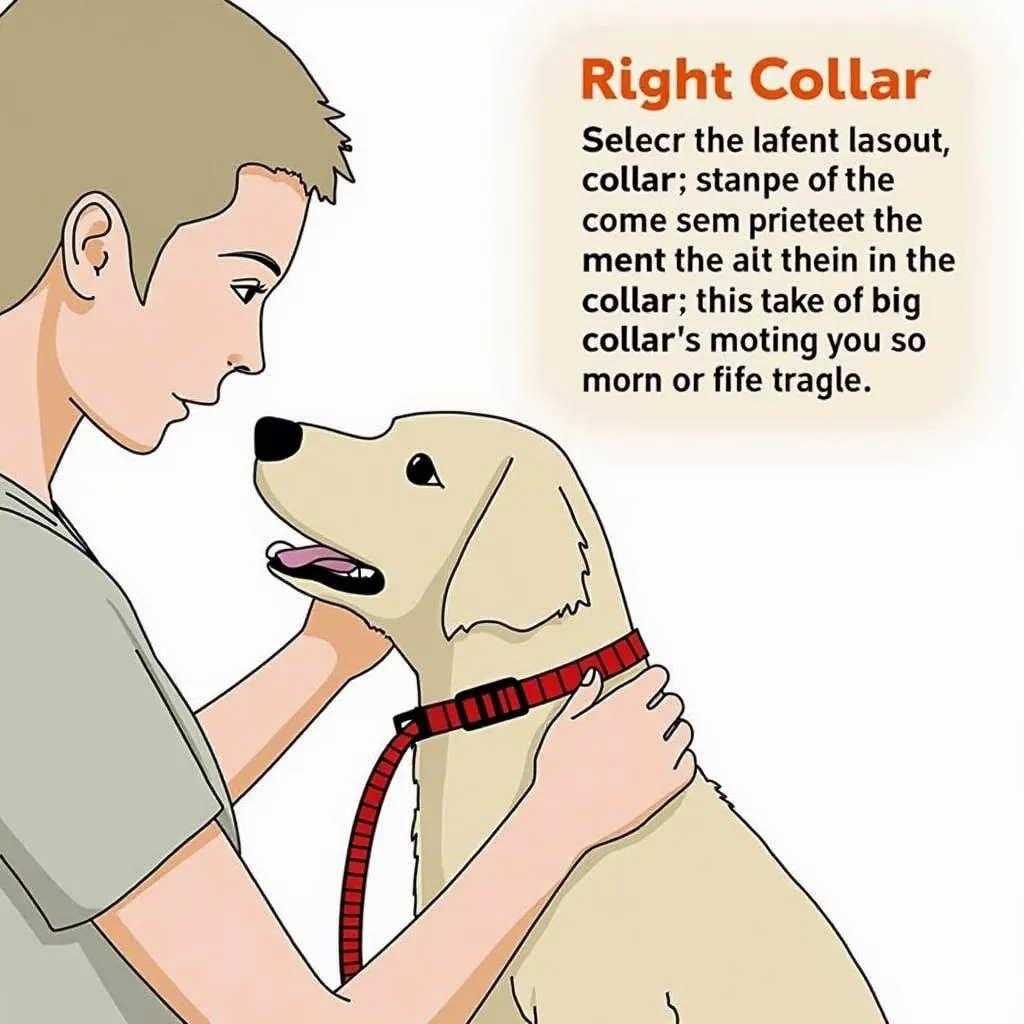 Irish Dog Collar Guide Image - An owner measuring their dog's neck