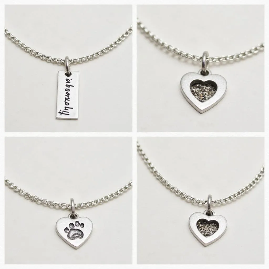 Dog ash bracelet with charm and engraved message