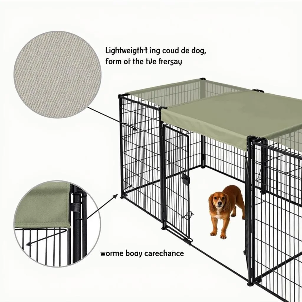 Sun shade for small dog kennels