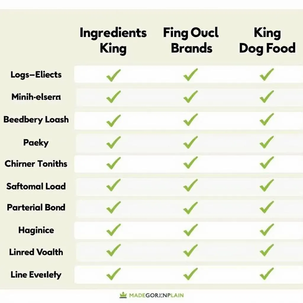 Comparison of King Dog Food Brands