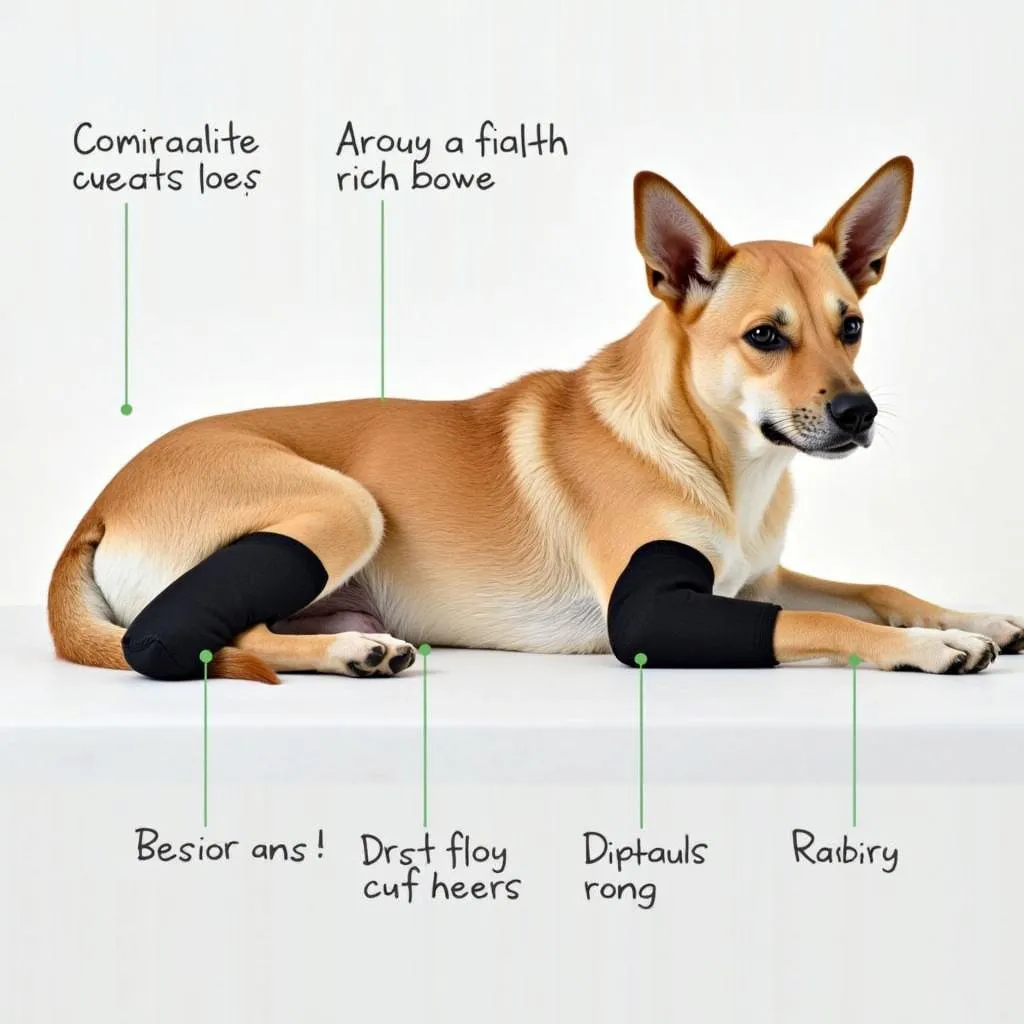 Dog Resting with Knee Support