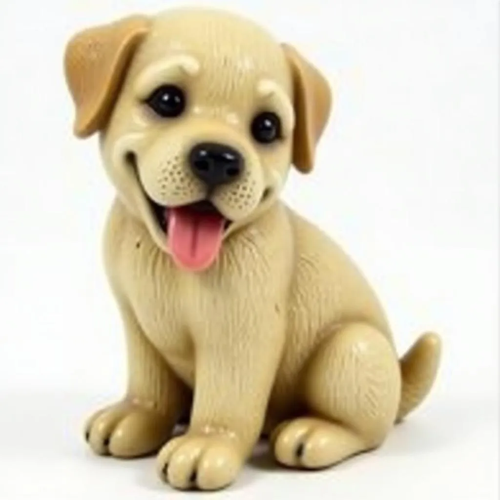 Resin Labrador Dog Statue for Tabletop Decor