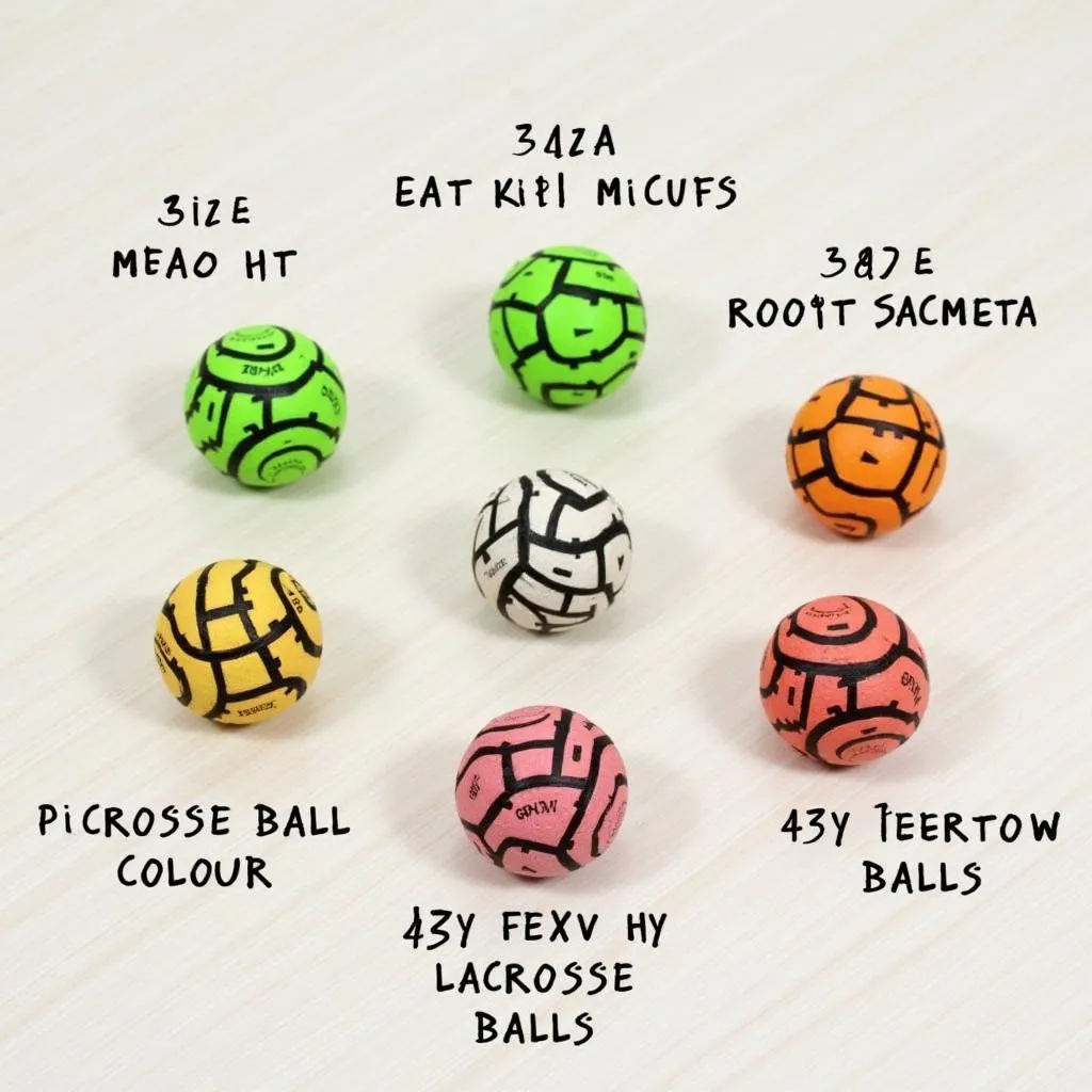 A variety of lacrosse balls for dogs