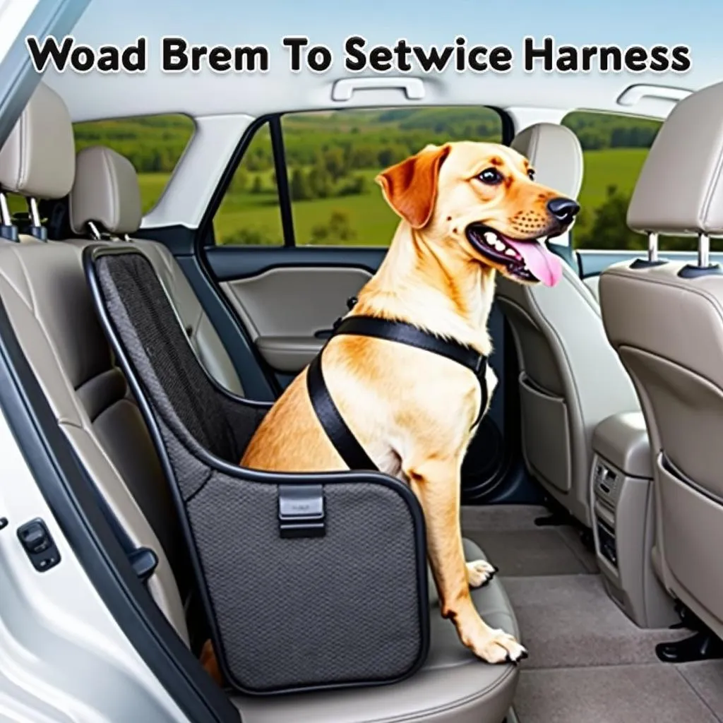 Large breed dog car seat safety features