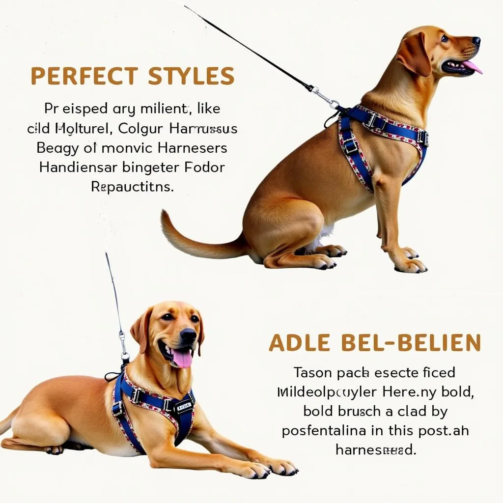 Large-breed dog harness designed for durability and attractiveness