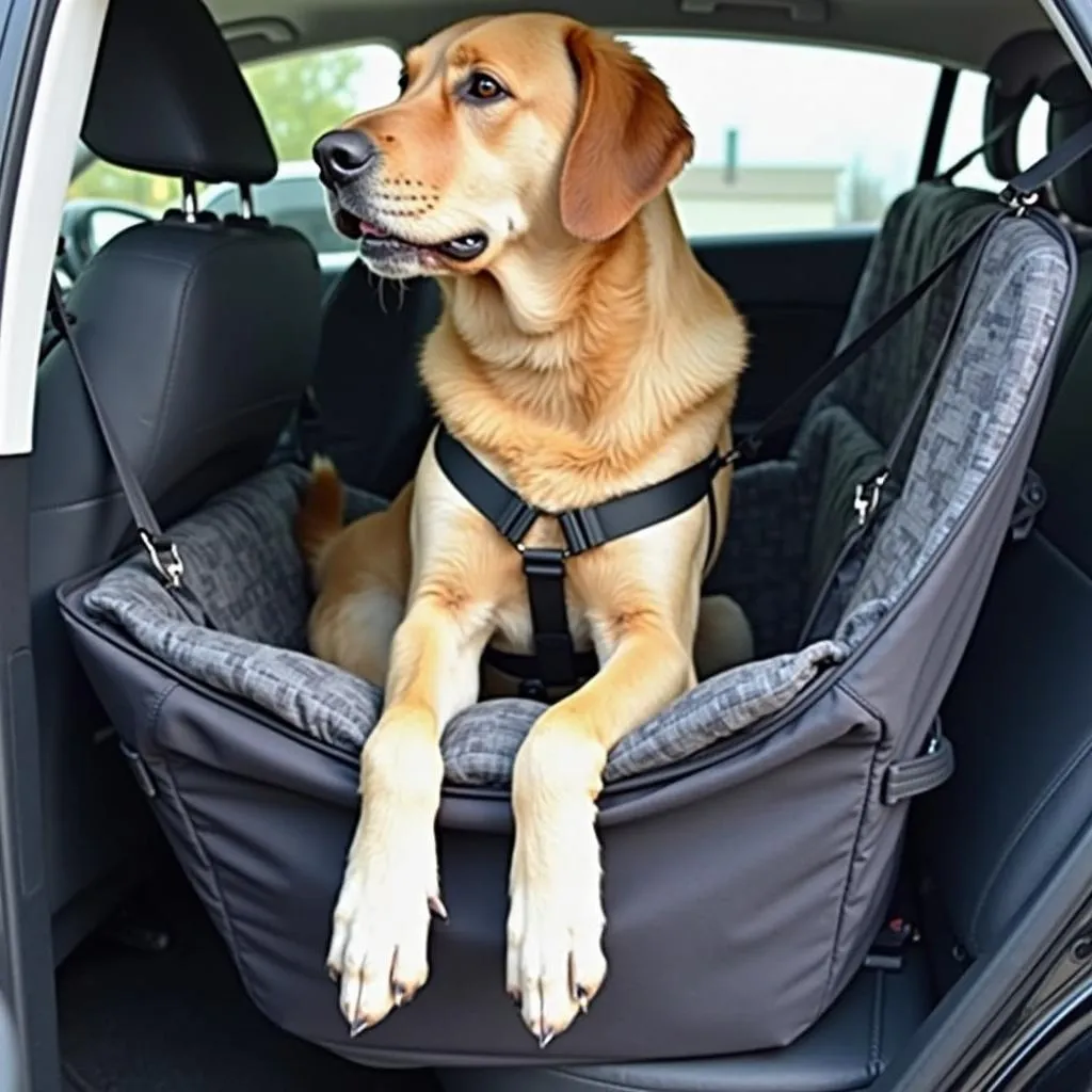 Safe and Secure Dog Car Seat for Large Breeds