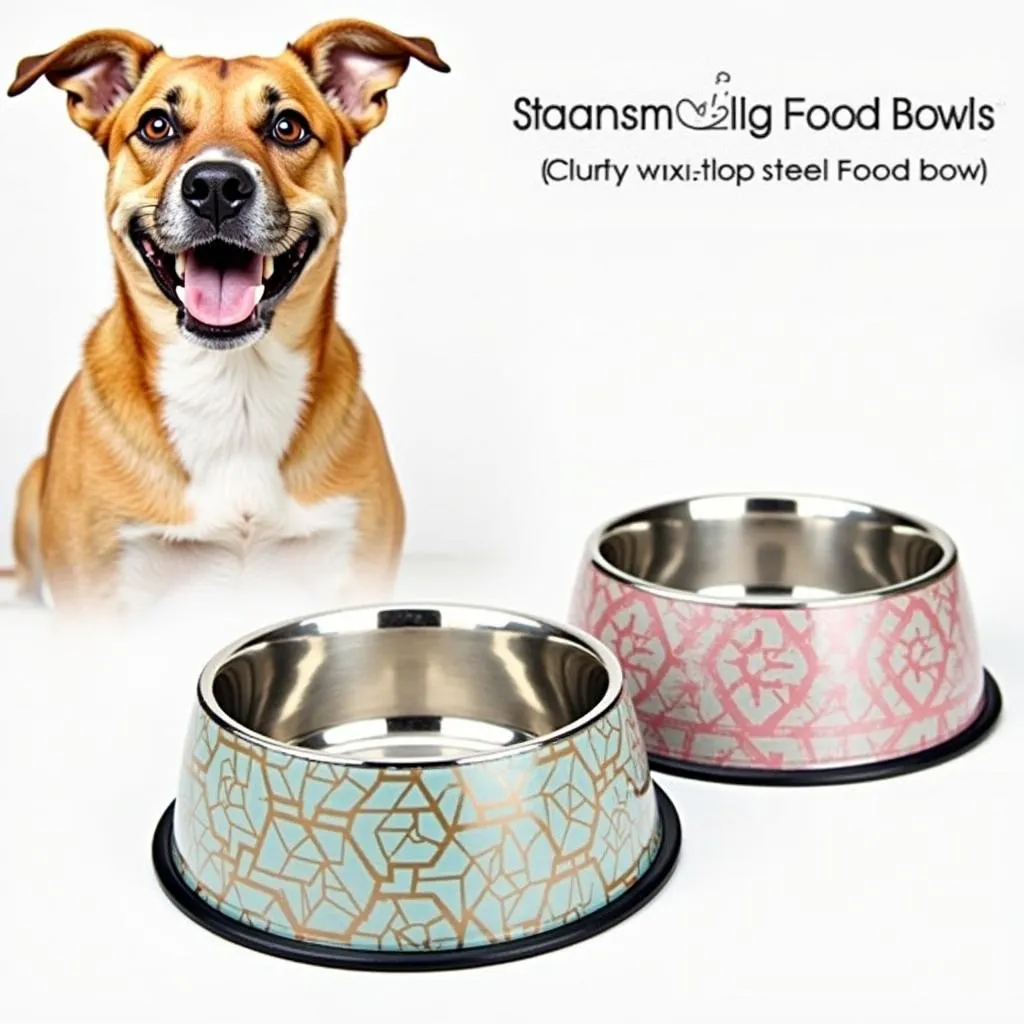 Large dog food bowls made of stainless steel, durable, non-slip, and easy to clean. These bowls are perfect for large dogs because they are designed to prevent spills and make mealtime easier.