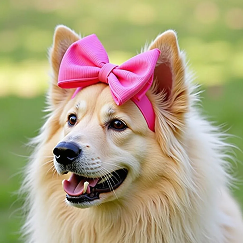 Hair bow for large dogs