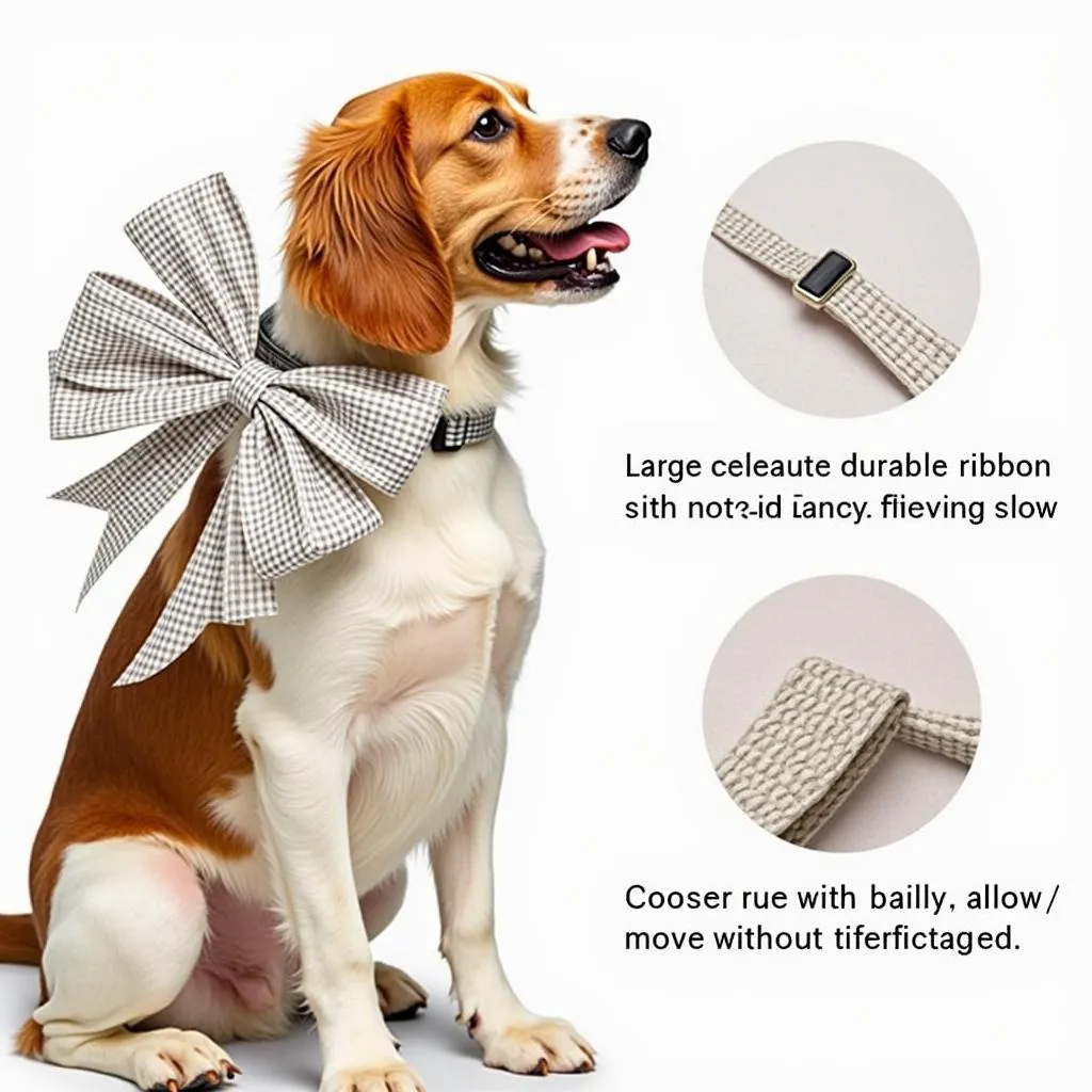 Dog hair bow on a large dog 