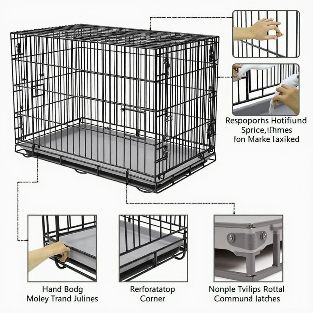 Large Dog Travel Kennel - Metal Construction