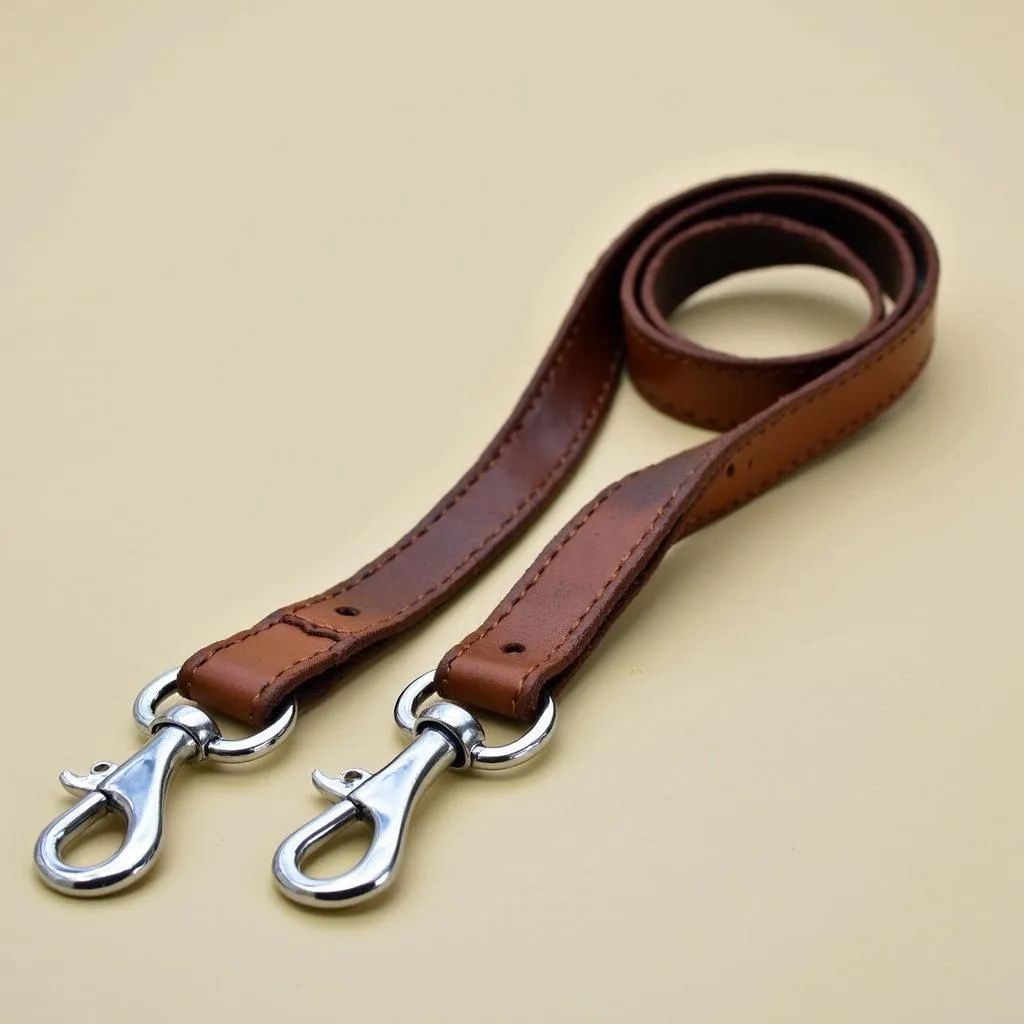 Leather Chew Proof Dog Leash for Medium Dogs