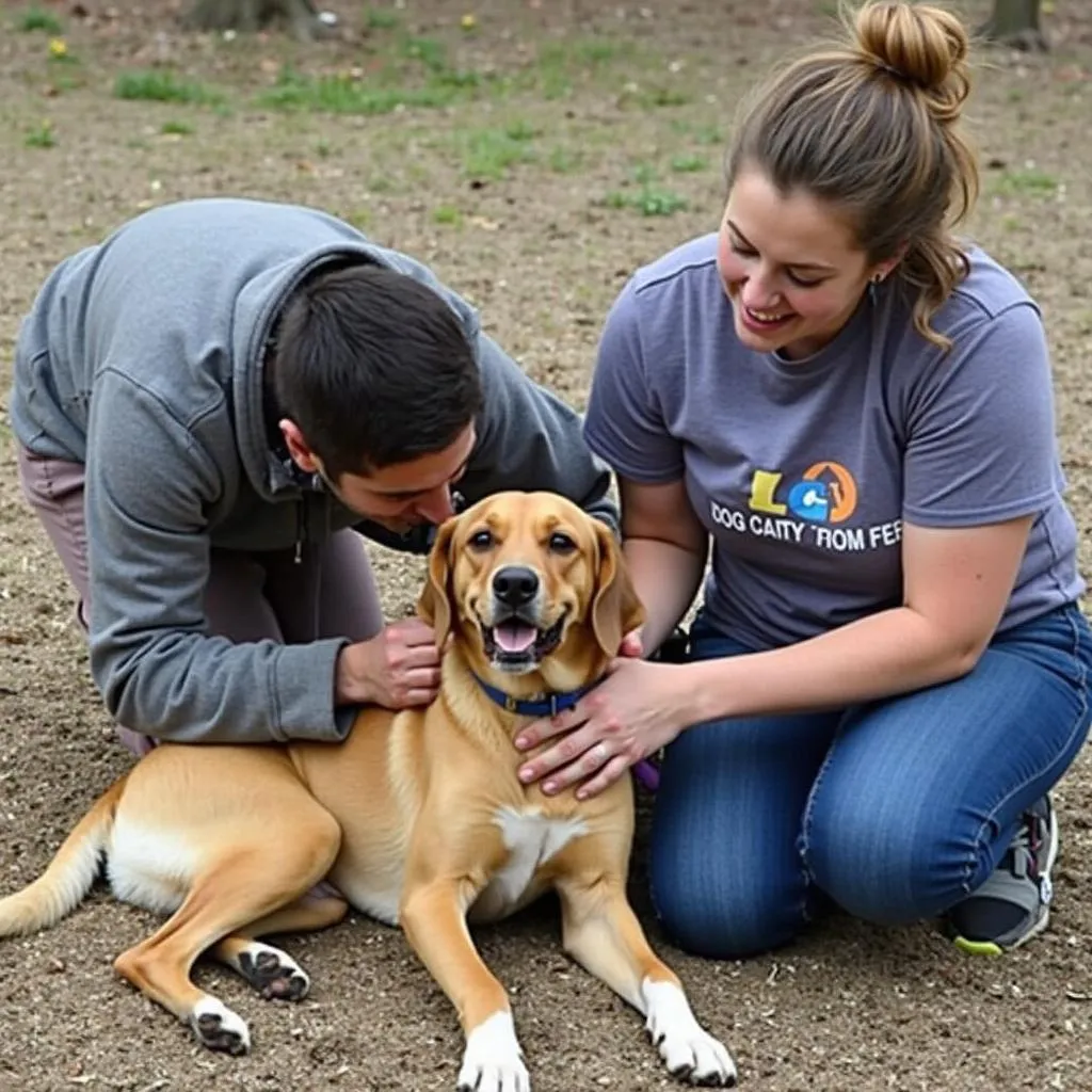 LGD Dog Rescue Volunteers Working with Dogs