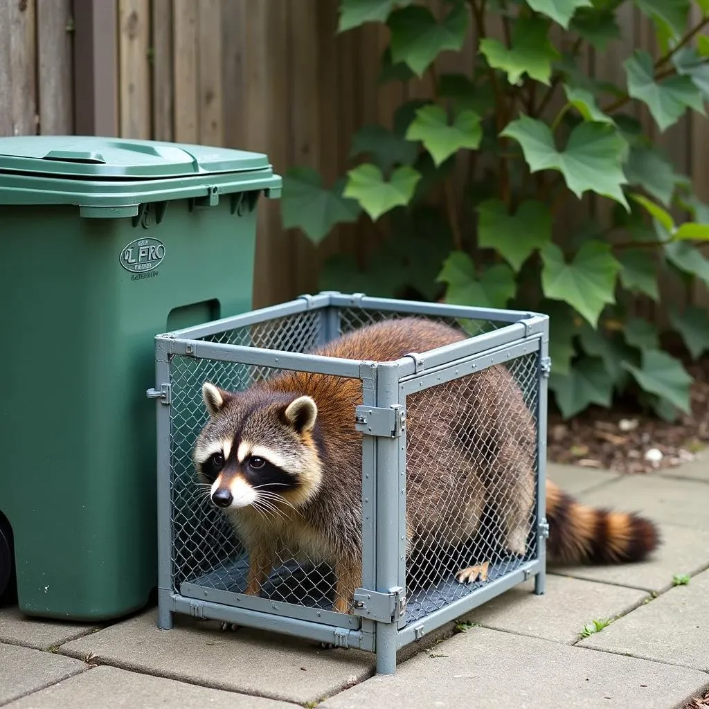 Setting a Live Trap Near a Garbage Bin