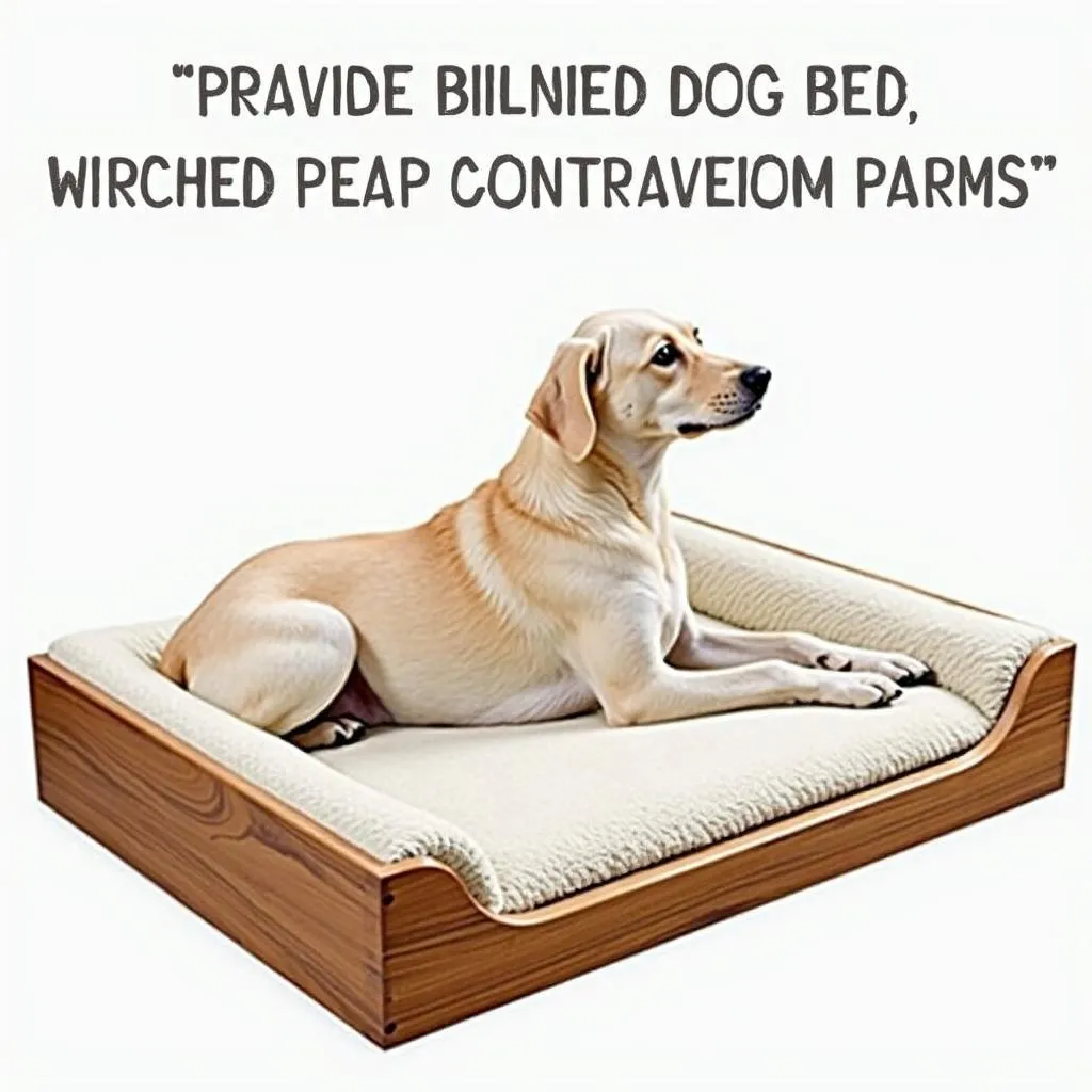 A luxurious framed dog bed for discerning dogs