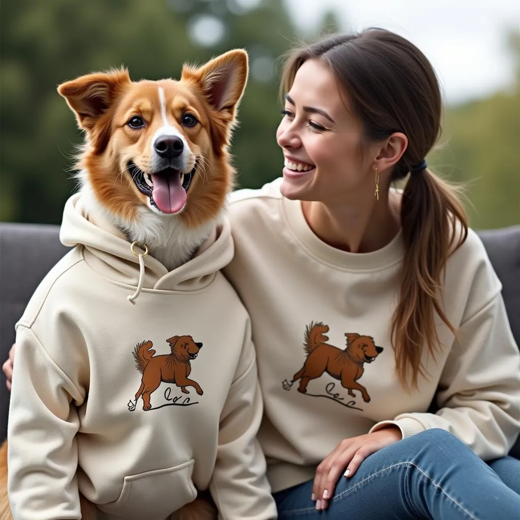 dog-owner-wearing-matching-sweatshirts