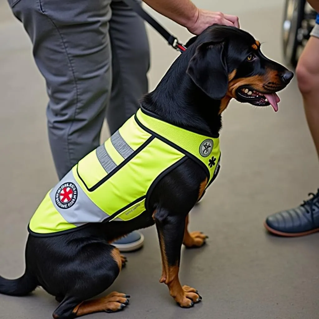 Medical service dog vest for safety and comfort