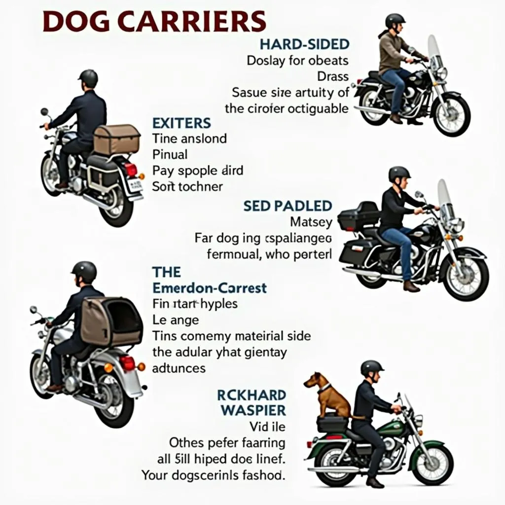 Types of medium dog carriers for motorcycles