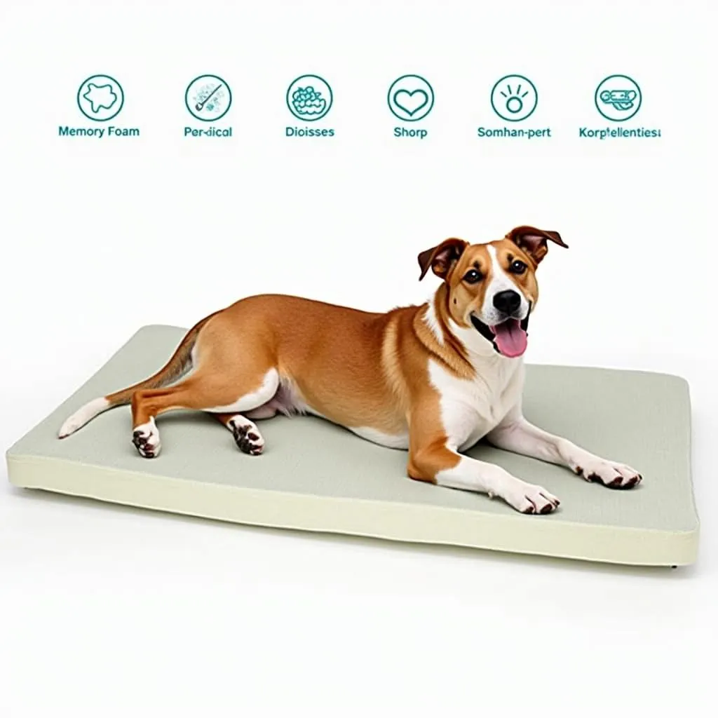 Memory foam dog bed for pressure relief and support