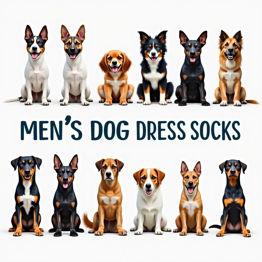 A wide variety of men's dog dress socks