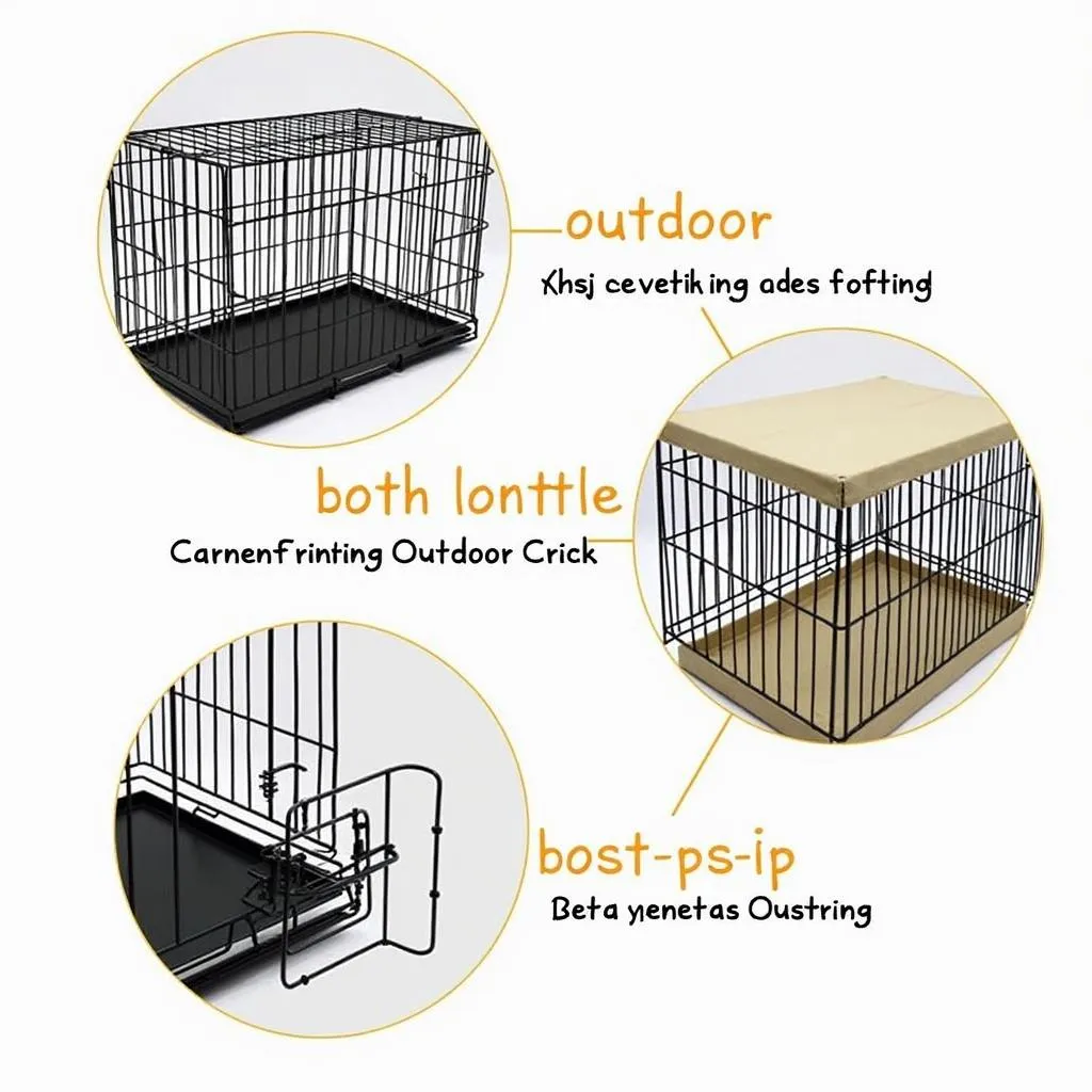 Durable metal dog crate