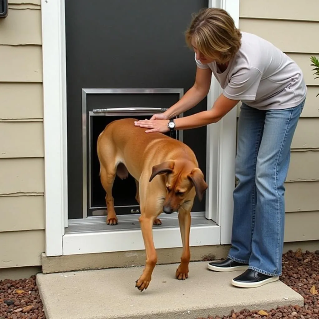 Installing a metal dog flap for your pet