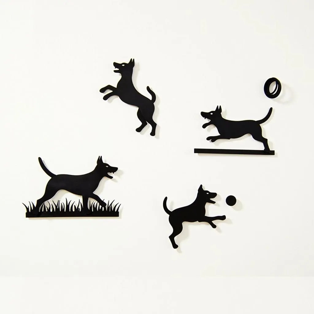 Metal Wall Art Playful Dog Designs